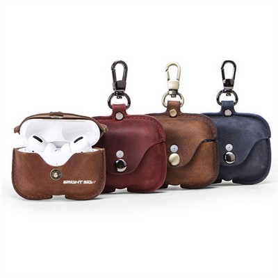 Leather Earbud Case & Keychain