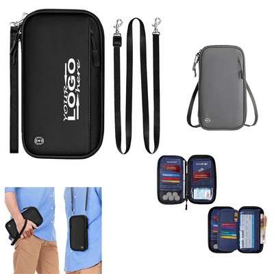 Anti-Theft Brush Neck Passport Case