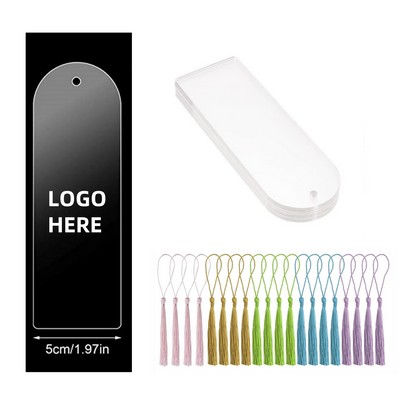 20Pc Semi-Circular Acrylic Bookmark Set W/ Tassels