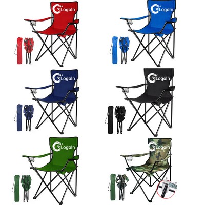 Portable Beach Chair High Back with Cup Holder
