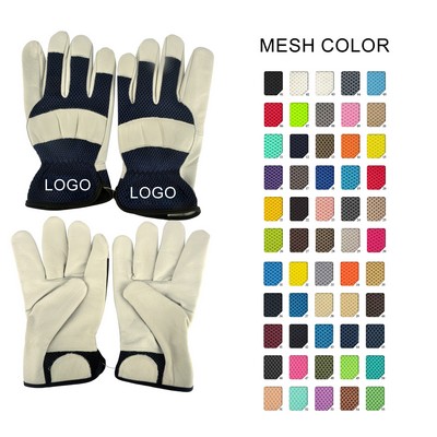 Durable cowhide full grain real leather work glvoes