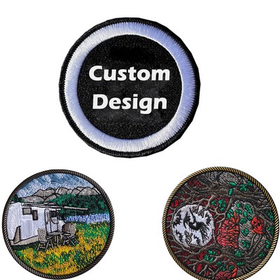 3" Full Color Embroidery Patch With Iron On Back