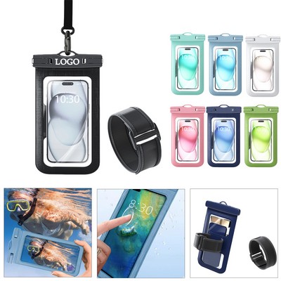 Adjustable Arm Strap and Hanging Waterproof Phone Pouch