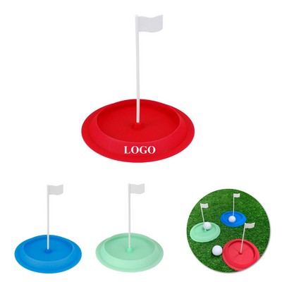 Golf Putting Practice Aids Hole With Flag