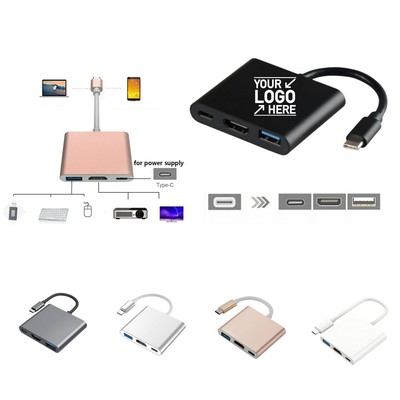 3" 1 USB C to HDMI Multi-Port Adapter