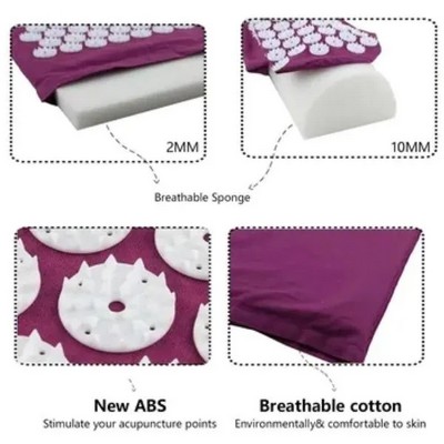 Acupressure Massage Cushion and Pillow Set for Pain Relief