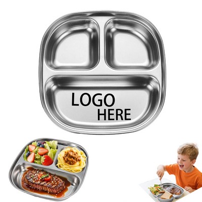 Rectangular Stainless Steel Kids Plates