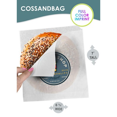 Grease Resistant 6 3/4" x 7" Double-Open Sandwich Bag With Full Color Printing