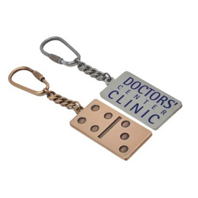 Metal Domino Key Chain
