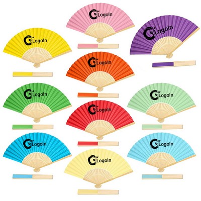 Multicolor Paper Handheld Fans