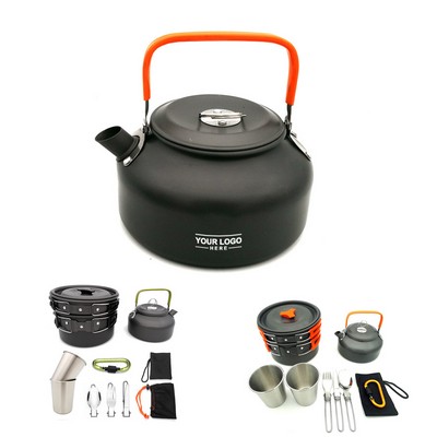 Camping Cookware Mess Kit Lightweight Pot Pan Set