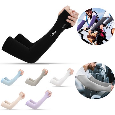 Sun Protection Cooling Arm Sleeves with Thumb Holes