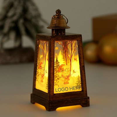 Christmas Trapezoid Lantern Table Lamp