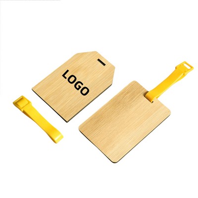 Eco-Friendly Bamboo Luggage Tag