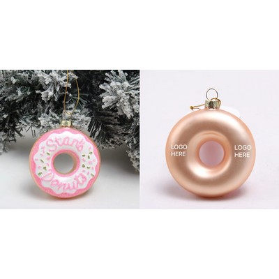Glass Donut Christmas Tree Ornament