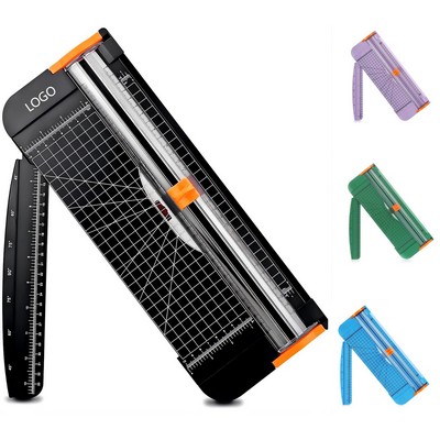 Portable Plastic Paper Trimmer With Safety Blade