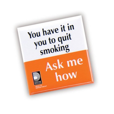 Pin Back Button - 2"x2" square