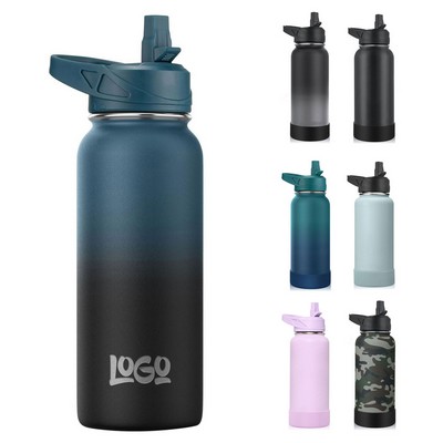 32oz Portable Gym Stainless Steel Insulated Water Bottle