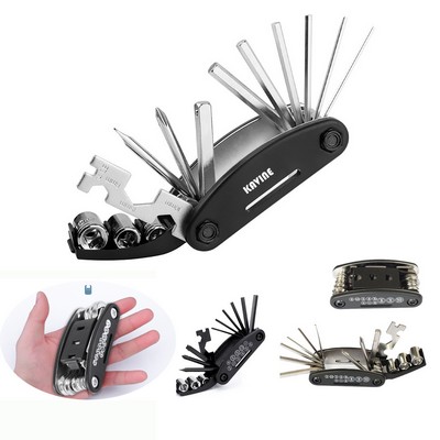 16" 1 Bicycle Multifunction Foldable Screwdriver Tool Kits