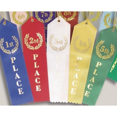 Custom Award Ribbon w/Card & String (1.625" x 6")