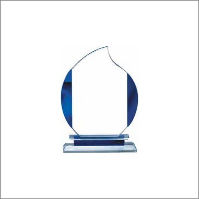 Sapphire Edge Glass Award, 7"H