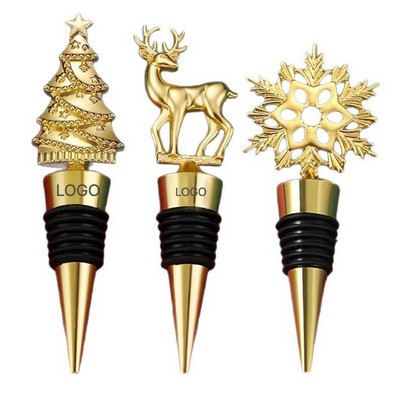 Christmas Tree Reindeer Snowflake Wine Bottle Stopper Red Wine Preservation Seal