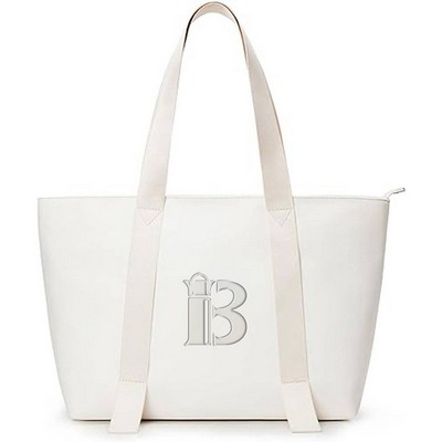 Large Capacity Nylon Tote Bag w/ Zipper Pocket