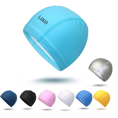 Candy Color Waterproof PU Coated High Elastic Swim Cap