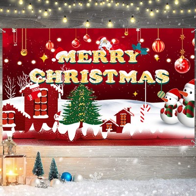 Christmas decoration backdrop cloth