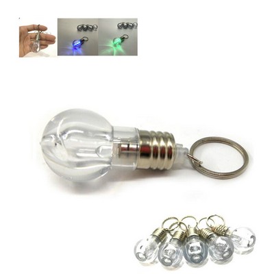 LED Bulb-Shaped Keychain