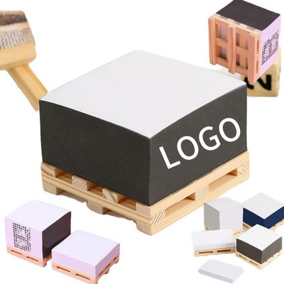 Notepad With Wooden Block