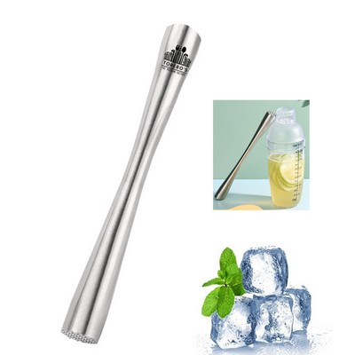 Extended Slanted Head Stainless Steel Muddler
