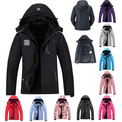 Women's Waterproof Ski Warm Winter Snow Coat Mountain Windbreaker Hooded Raincoat Jacket