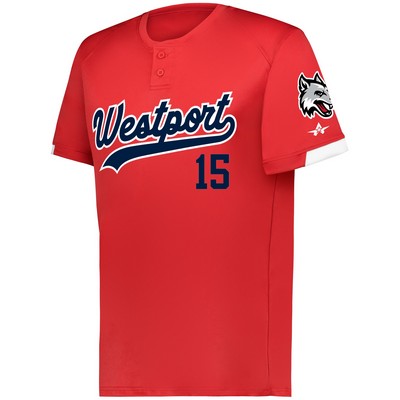 Alleson Athletic On The Rise Two-Button Baseball Jersey