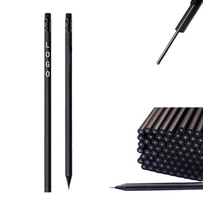 Black Wood Round Pencil
