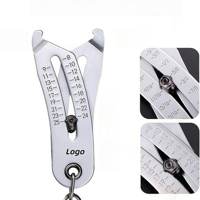 Portable Thread Size Checker Keychain Precision Gauge Tool
