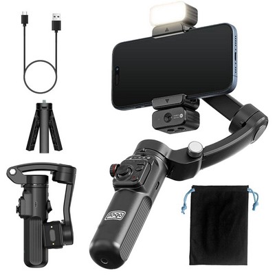 Phone Gimbal Stabilizer for Video Recording w/ Fill Light
