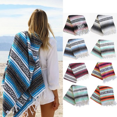 Colorful Striped Mexican Blankets