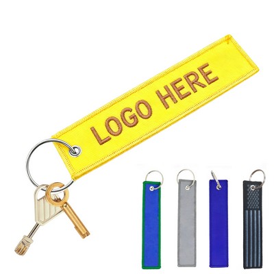 Letter Embroidered Keychain