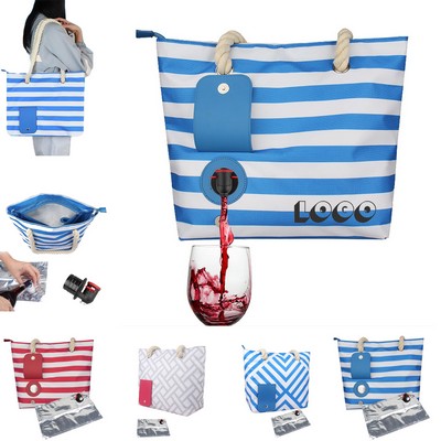 Beach Wine Tote Bag