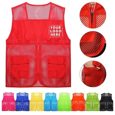 Unisex Volunteer Mesh Safety Vest(Ocean)