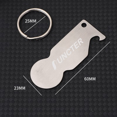 Portable Metal Token Keychain for Women Men Grocery Shopping Cart