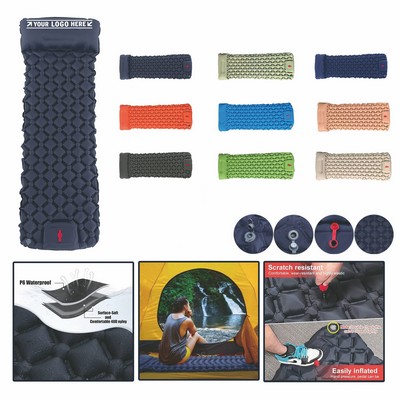 Lightweight Inflatable Camping Sleeping Pad w/ Built-In Pump