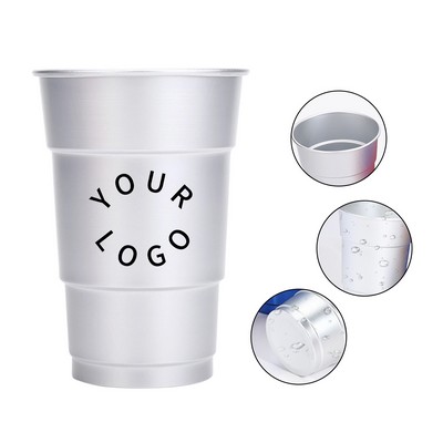 16 oz Aluminum Cup One-Color Imprint