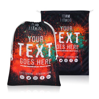12" X 16" Full Color Sublimated Polyester Drawstring Bag