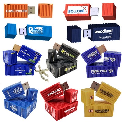 Shipping Container Shape 32GB USB 2.0 Flash Drive