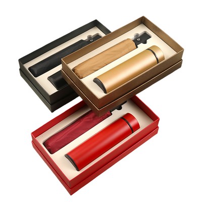 Thermal Flask Automatic Umbrella Gift Set