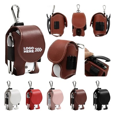 Premium Leather Golf Accessory Waist Bag