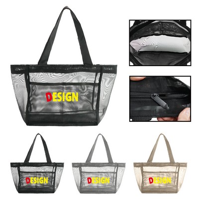 Mesh Beach Shopping Tote Bag
