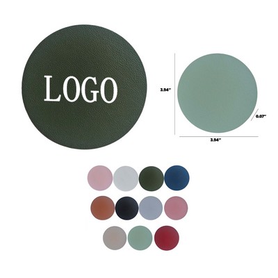 Waterproof Leather Round Drink Coasters